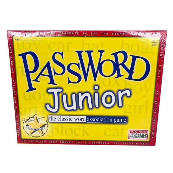 Password Junior Classic Word Association Game Ages 7+ New Sealed - Picture 1 of 9